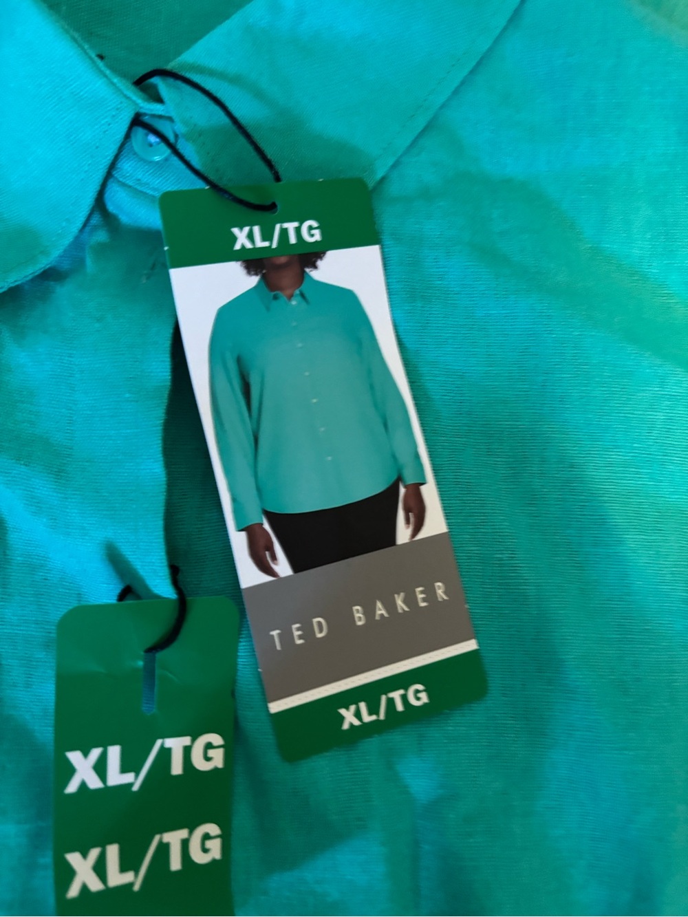 Ted Baker Turquoise Long-Sleeve Button Shirt